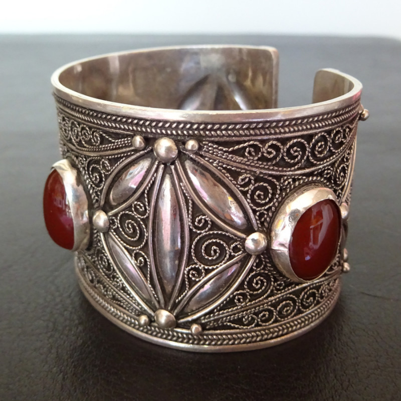 magnifique bracelet berbère en argent massif