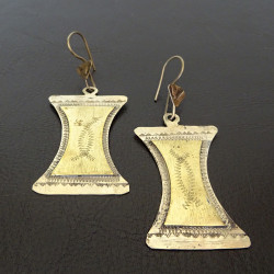 Boucles d'oreilles pendantes en cuivre