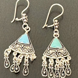 bijoux berbères en argent et pierre turquoise