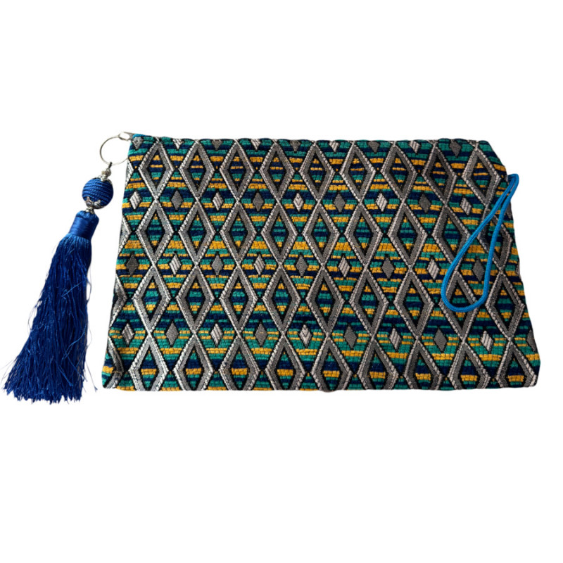 Pochette en tissu berbere marocain Accessoire mode authentique