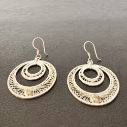 Boucles d’oreilles en filigrane d’argent